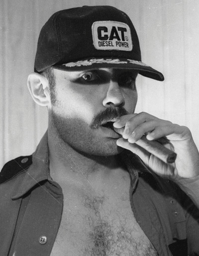 Drummer Magazine Unshaven Man With Cigar