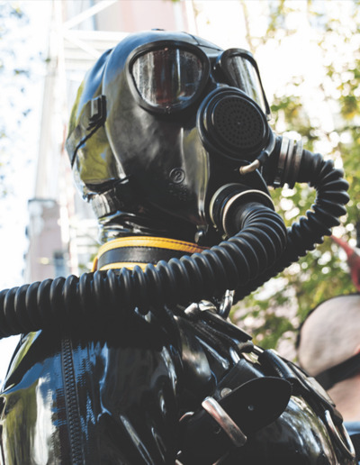 Drummer Mag Facemask With Hose Fetish Gear