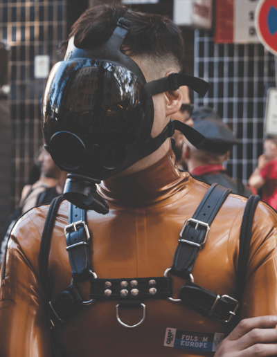 Drummer Mag Red Suit And Facemask Fetish Pic