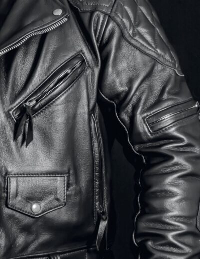 Drummer Mag Closeup Pic Of Leather Jacket