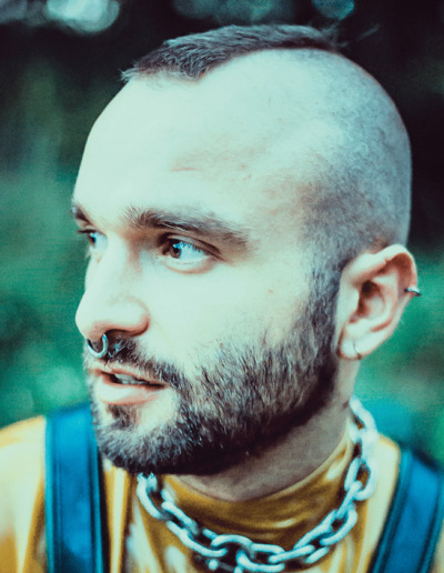 Drumme Magazine Pic Of Leather Cub With Mohawk