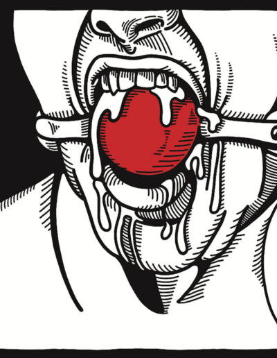 Drummer Mag Ballgag Illustration