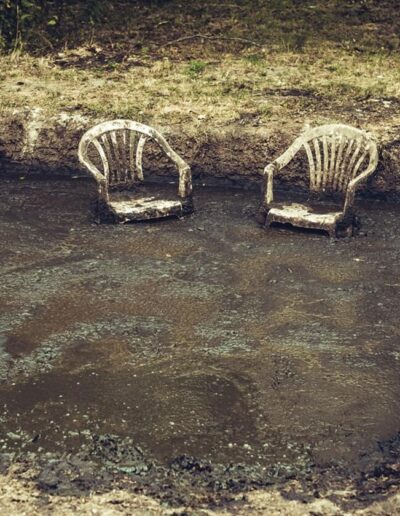 Drummer Mag Chairs In Mud Pit