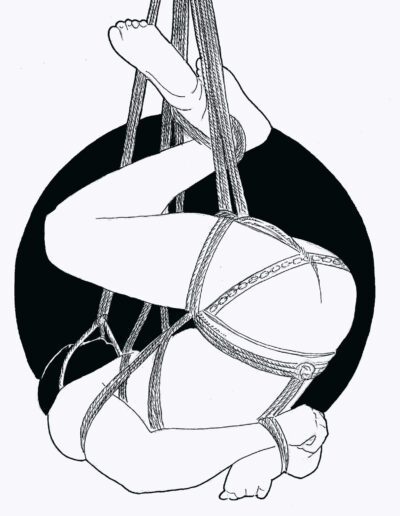 Drummer Mag Hooded Bound Slave Art